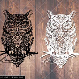 Hibou SVG, vecteur de hibou, impression de hibou, conception de hibou, conception de T-shirt hibou, fichier AI hibou, fer sur transfert, Cricut, silhouette camée, amoureux de hibou, vinyle