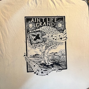 Ain&#39;t Life Grand Widespread Panic T Shirt - Original Linocut Design