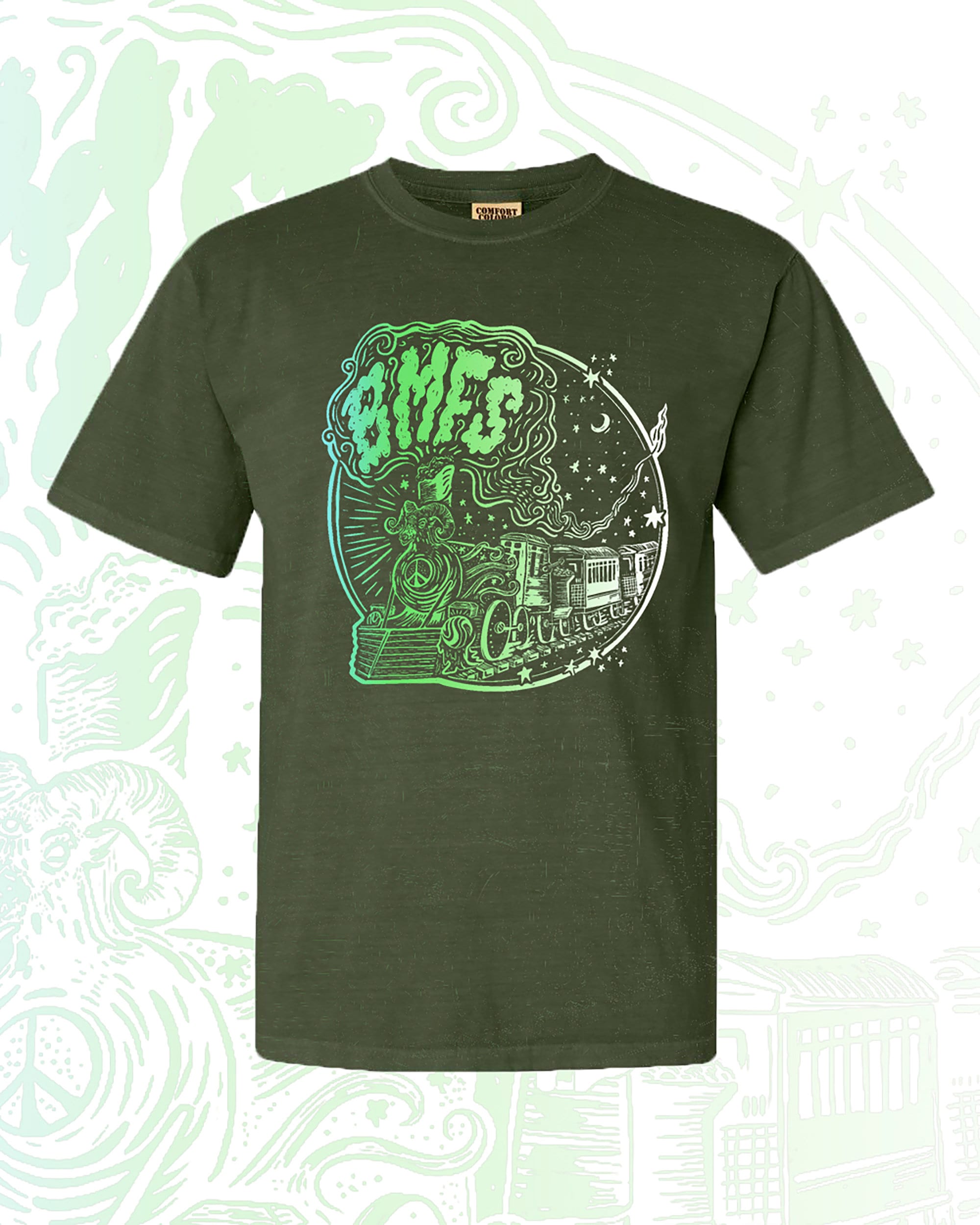 Discover Billy Strings Screen Printed Tee - BMFS Peace Train