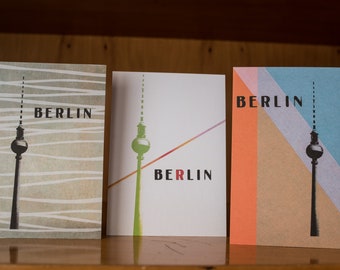 Ensemble de trois cartes postales au motif berlinois