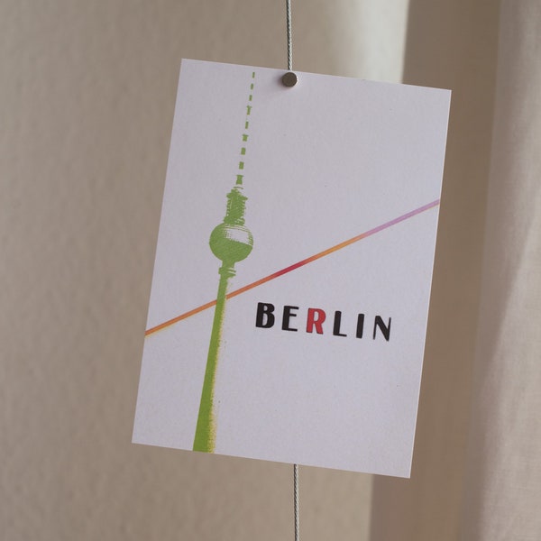 Postkarte mit Berlin Motiv - Fernsehturm