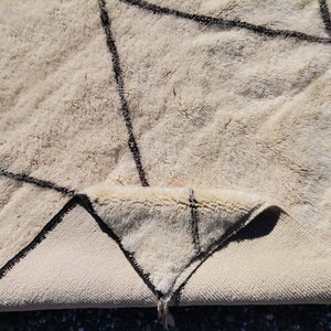 MOROCCAN SHAG RUG, Beni Ourain Rug, White Wool Rug, Custom Berber Carpet, One of a Kind Area Rug, Hand Tufted Rug. - Norway