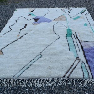 Custom Made Azilal Moroccan Rug, Handmade Carpet, Authentic Beni Ourain Rug, Berber Area Rug, Tapis Berbère, Wool Rug, Large Area Rug