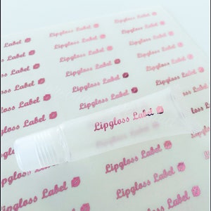 Real Foil Transparent Clear Lip Gloss Sticker Labels | Cosmetic Custom Packaging Label | Eyelash Name Label | Lip Balm SC