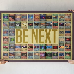 Be Next Science Poster, Famous Scientists Wall Art, Inspirational College Student Gift, Education Graphic, High School Classroom Decor