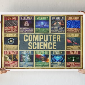 Computer science art teacher gift / Science poster classroom decor