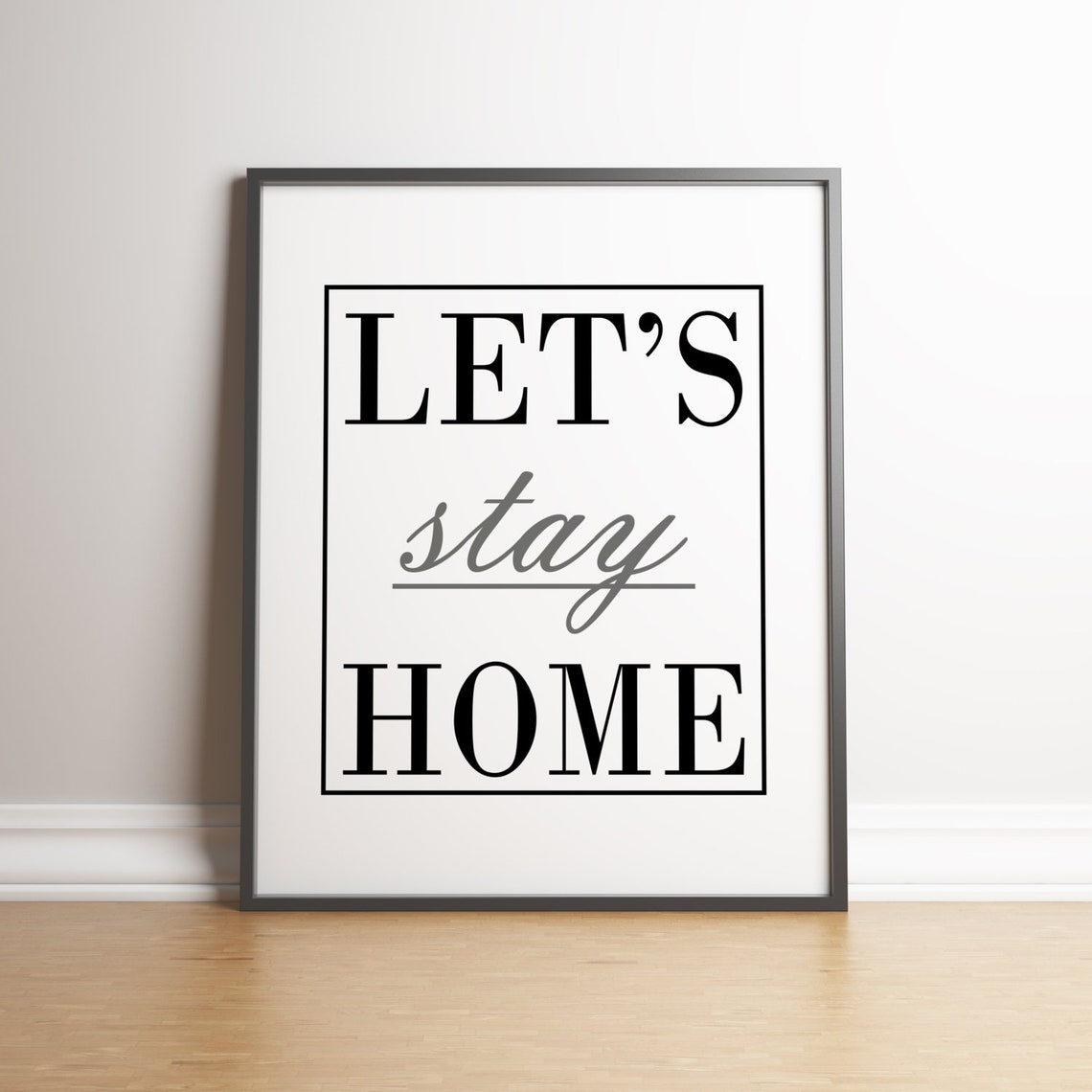 Lets stay home Bedroom wall art / Printable quotes let's Etsy