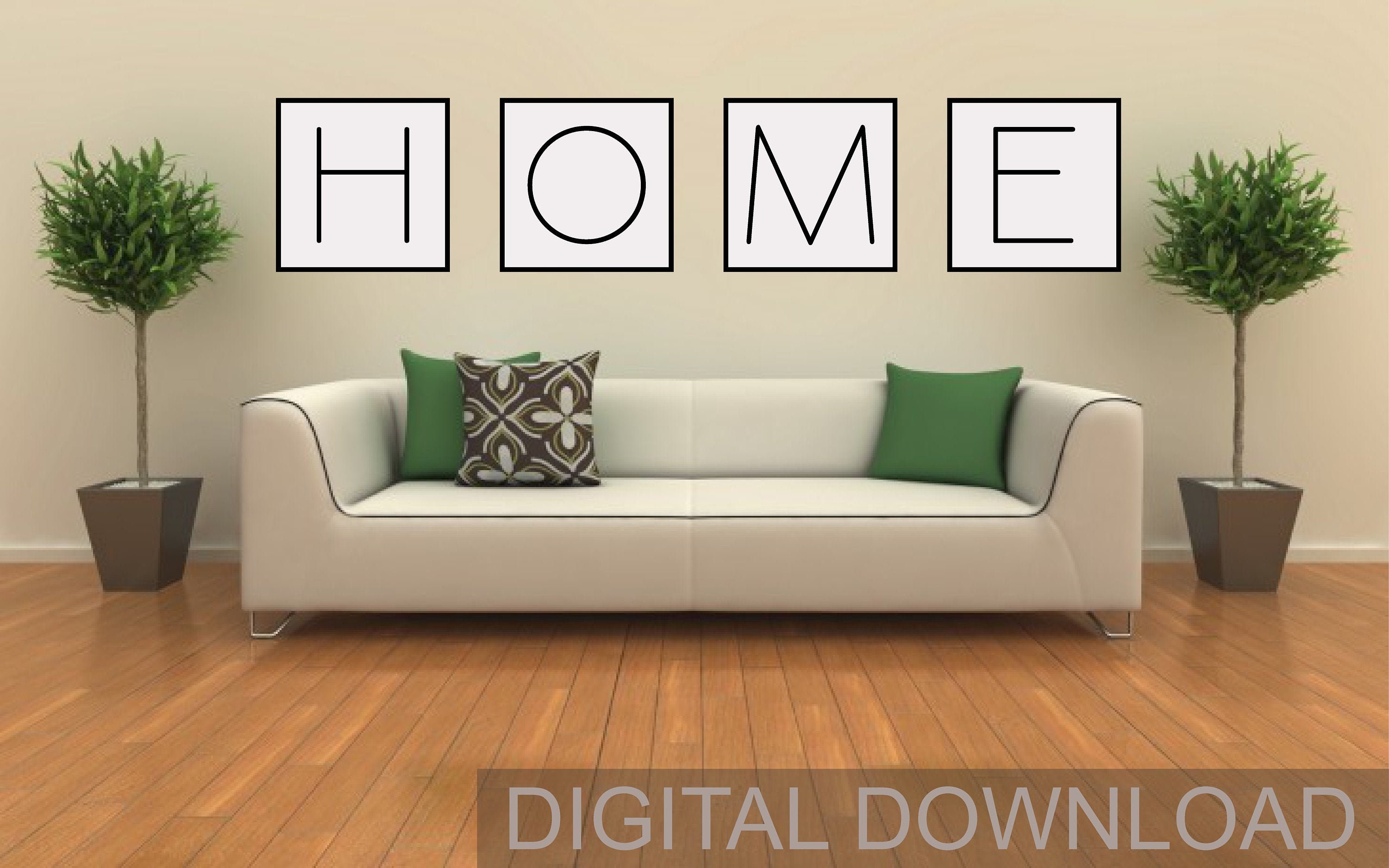 Home print HOME word sign Above Couch Sign Living Room Etsy