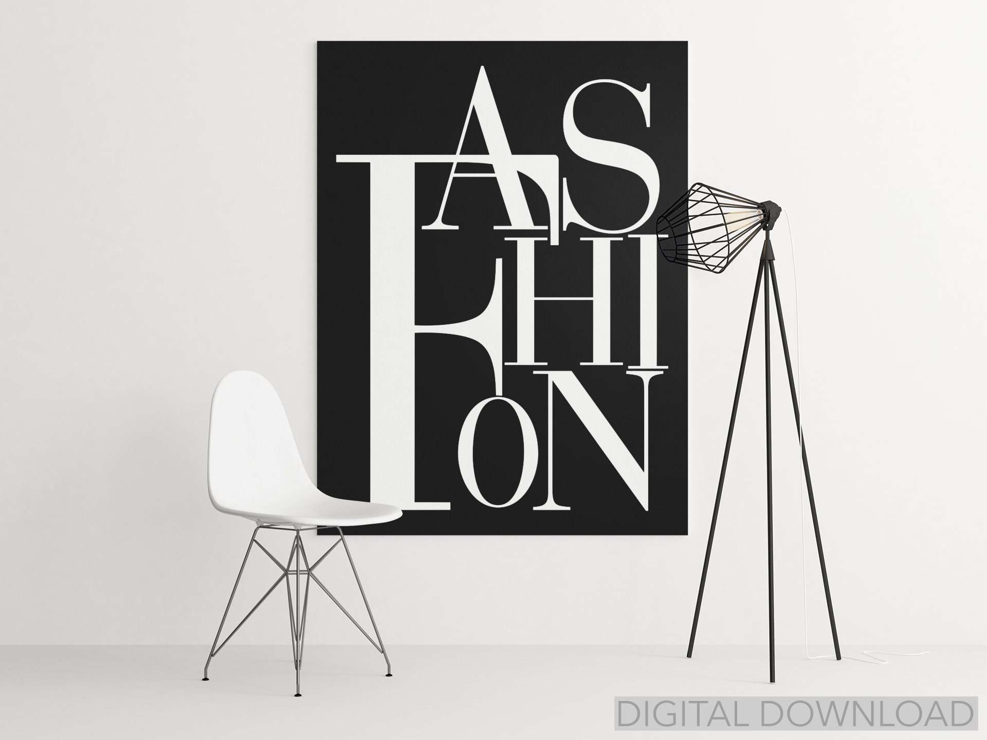 Set of 4 fashion inspired posters watercolor Black and white, with a hint  of color. wall art, above bed…