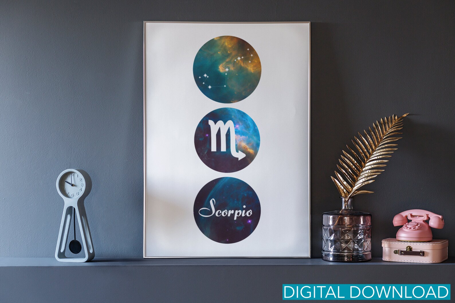 Scorpio poster kids room decor astrology gift / Newborn gift Etsy