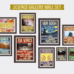 Famous artist, Art Classroom Decor, Motivational Quotes, Art Teacher Gift
