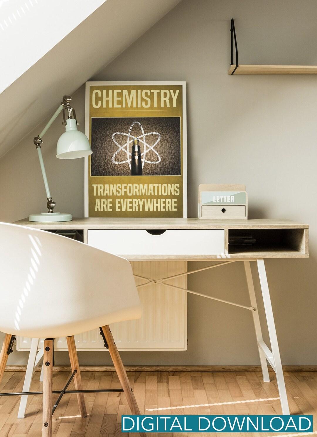 Chemistry Decor Science Art | Teacher Gift Educational Poster ...