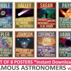 Famous quotes of astronomers | Space Themed Classroom decor | Astronaut bedroom outer space poster | Science quotes