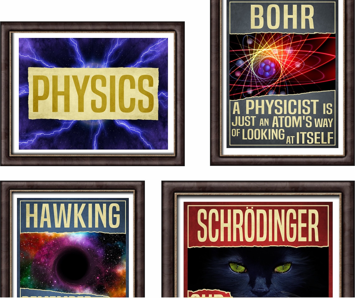 Physics Poster Science Art Classroom Decor / Science Quotes Etsy
