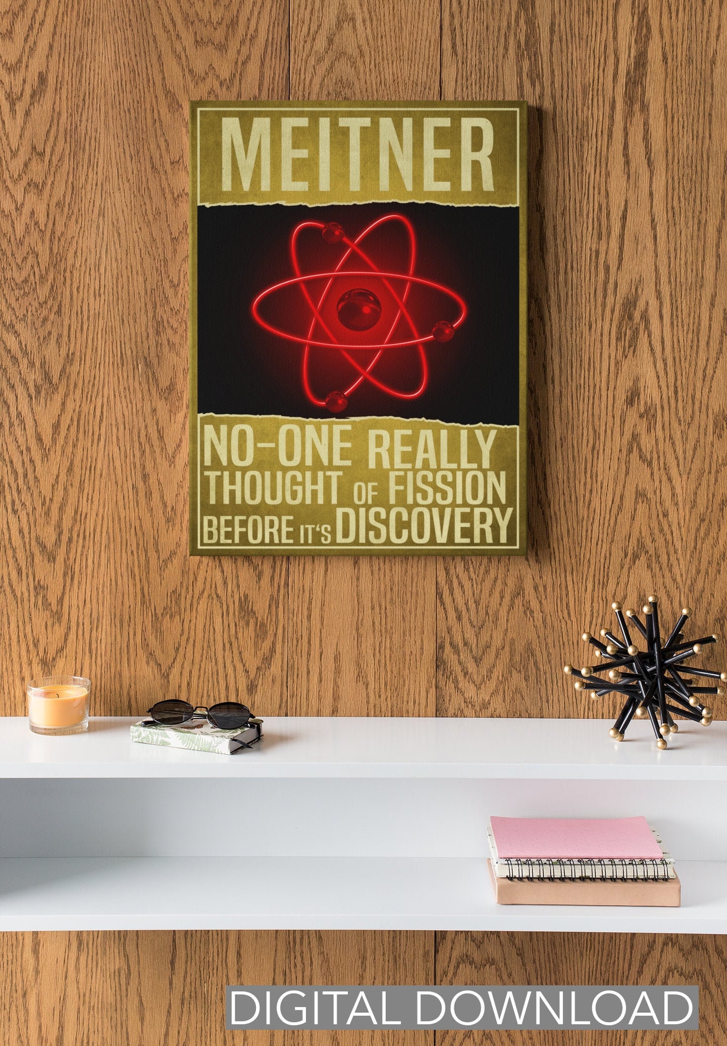 Physics Science Art, Teacher Gift, Classroom Decor, Lise Meitner