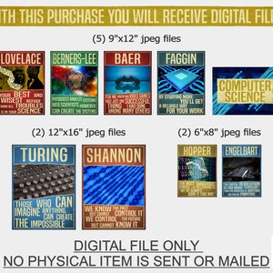 Science Theme Computer Geek Gift / Computer Science Art College Dorm ...