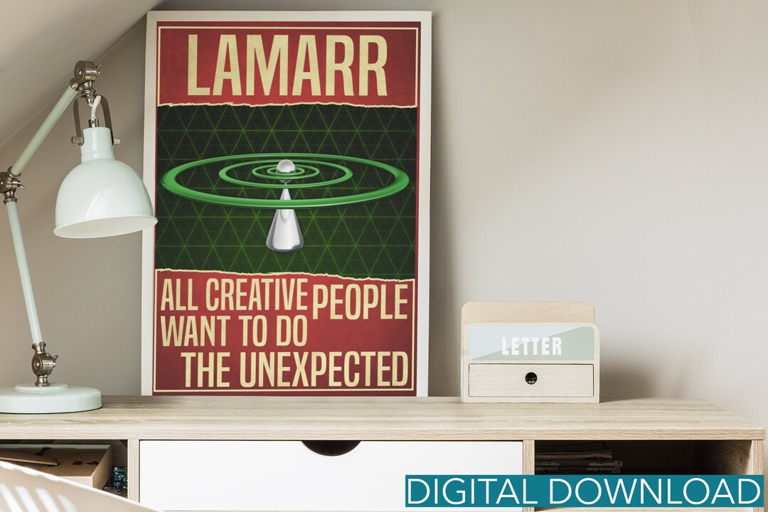 Computer Science Classroom Decor, Math Poster Science Art / Hedy Lamarr ...