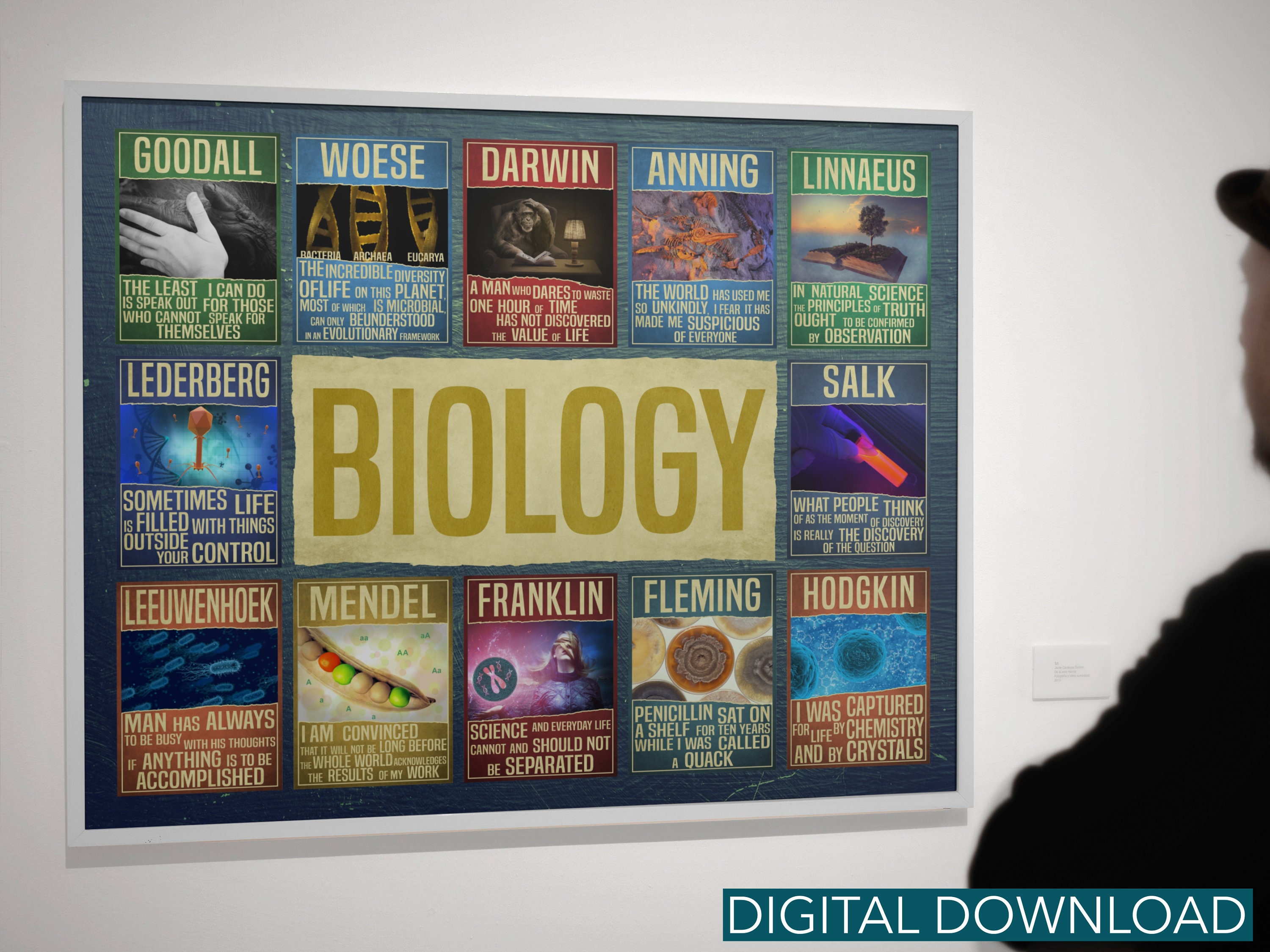 Biology art Science gift Kids room decor / Biology poster Etsy