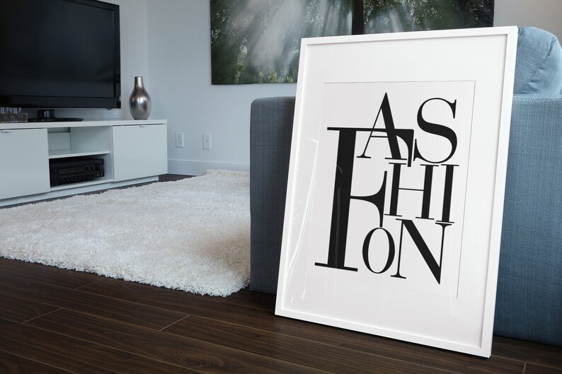 Fashion Wall Art Glam Wall Decor Black and White Art / Popular Etsy