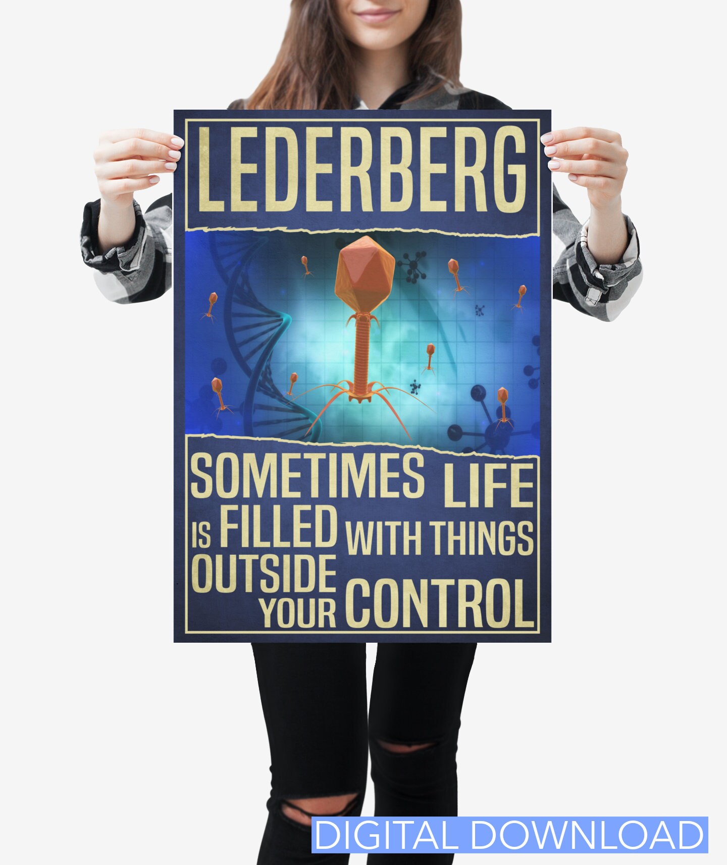 Biology Poster Science Art Teacher Gift Microbiology Classroom Etsy