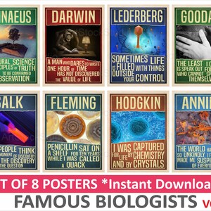 Biology art, Classroom decor, Science art, Teacher gift, Famous Scientists, Science quotes