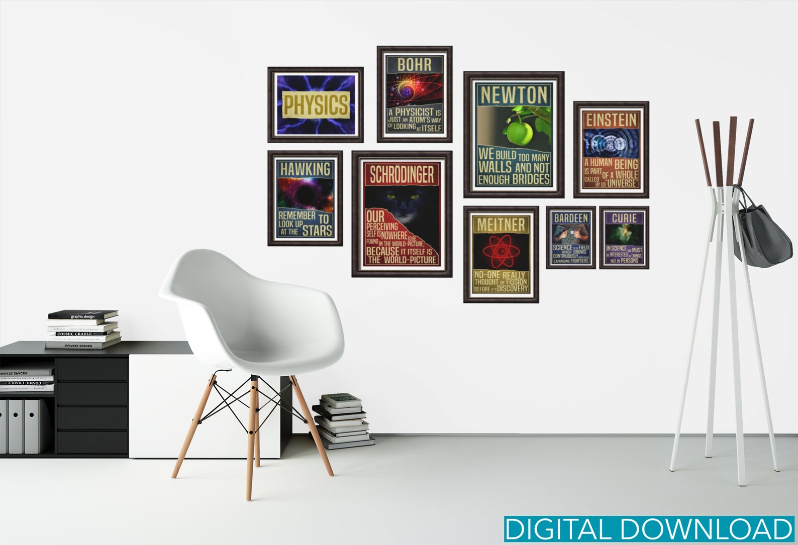 Physics Poster Science Art Classroom Decor / Science Quotes Etsy