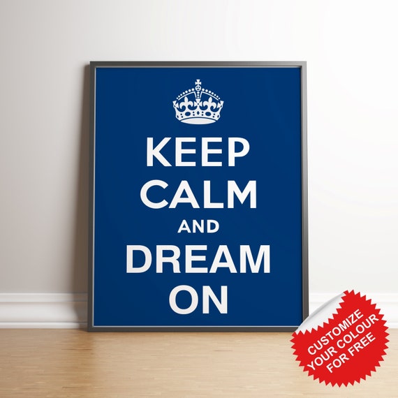 Keep Calm And Carry On Poster Printable Keep Calm Sign Etsy
