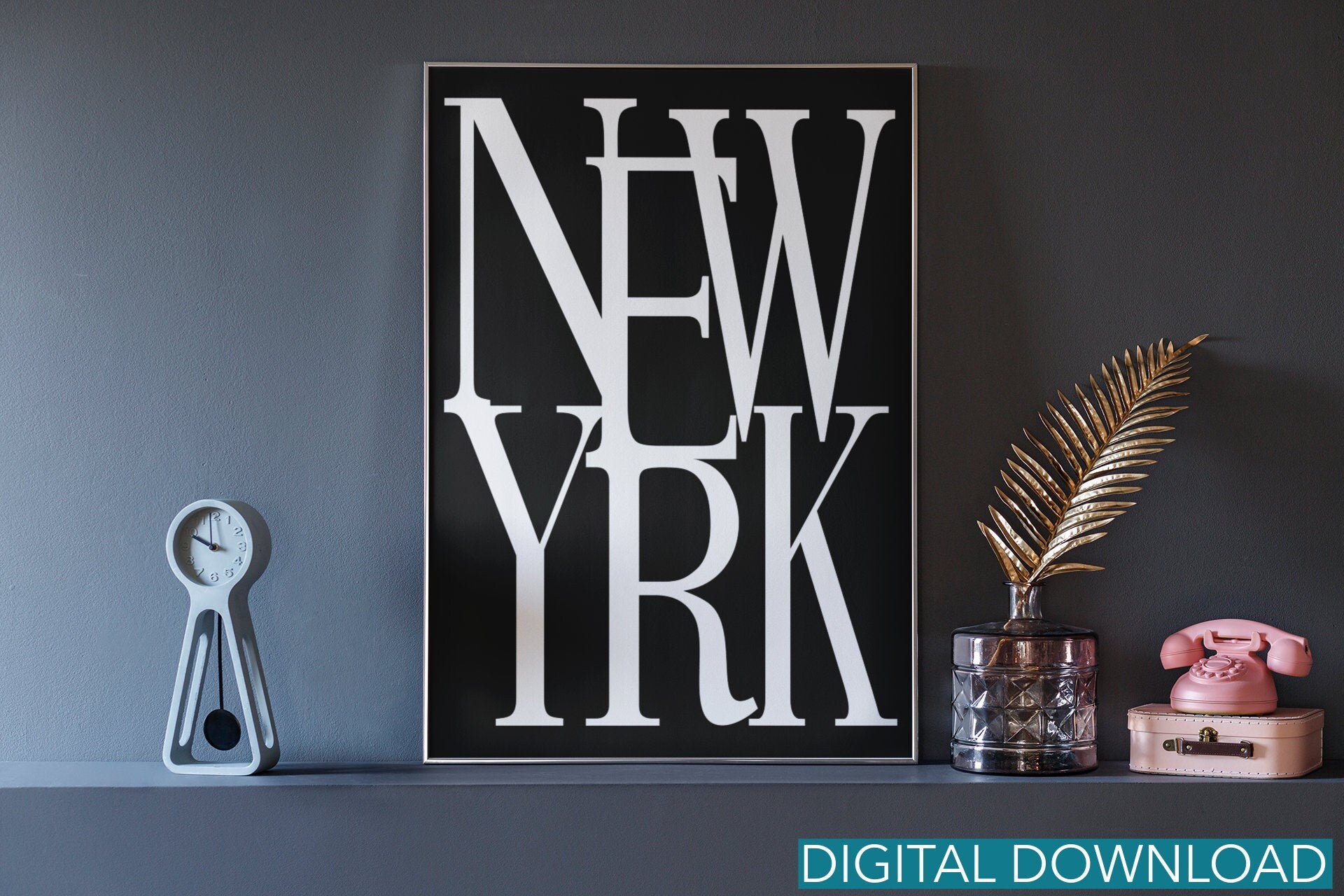 New York Poster Black and White Art Home Decor / New York City | Etsy