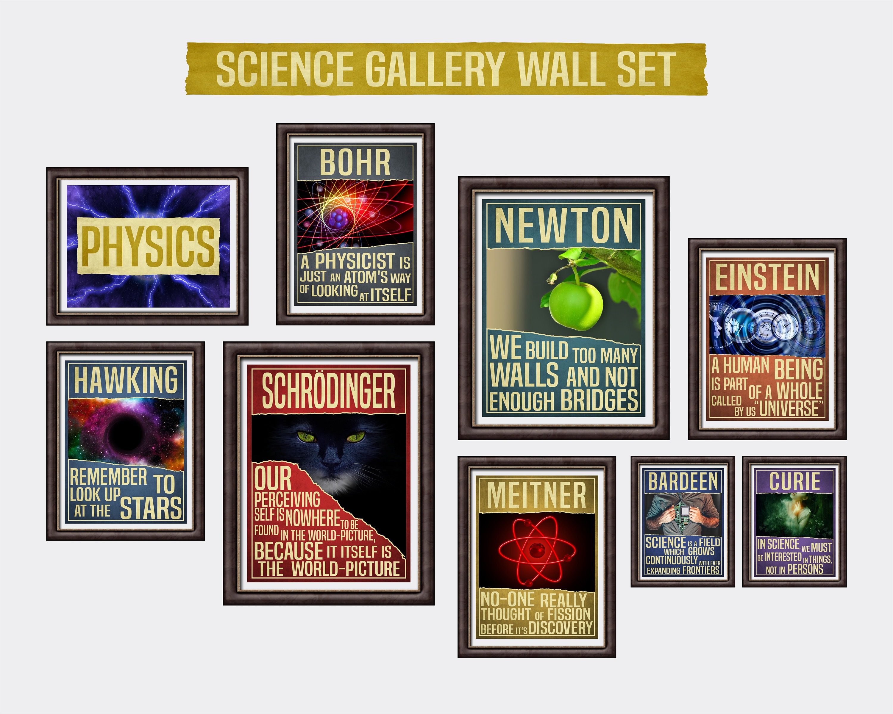 Physics poster Science art Classroom decor / Science quotes Etsy