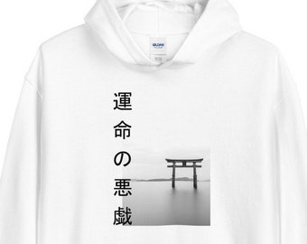 Sudadera con capucha Torii japonesa grunge, ropa de estética emo gótica