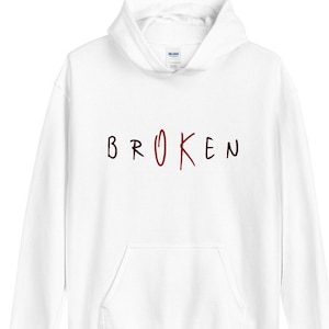 brOKen Hoodie Grunge Clothing, Grunge Shirt, Emo, E-girl, E-boy, Goth, Aesthetic Clothing, Aesthetic Shirt, Grunge, Mall Goth, Trad Goth