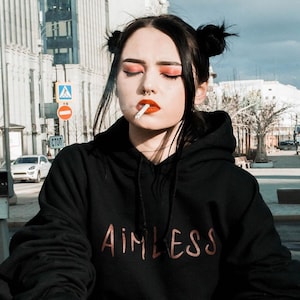 aimless Hoodie Grunge Clothing, Grunge Shirt, Emo, E-girl, E-boy, Goth, Aesthetic Clothing, Aesthetic Shirt, Grunge, Mall Goth, Trad Goth