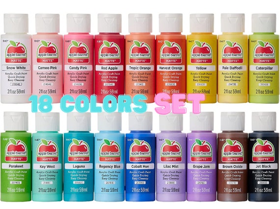 Apple Barrel Acrylic Paint SET 30 Major Colors of 2 Oz Each See Pictures. 