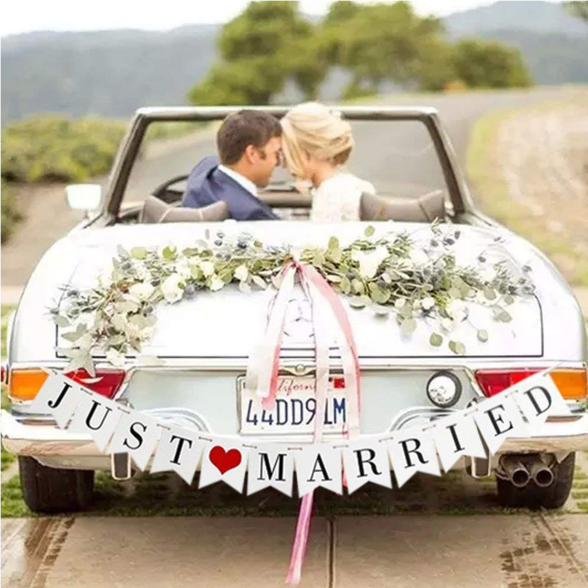 Just Married Car Decorations Just Married Ornate Car Magnets