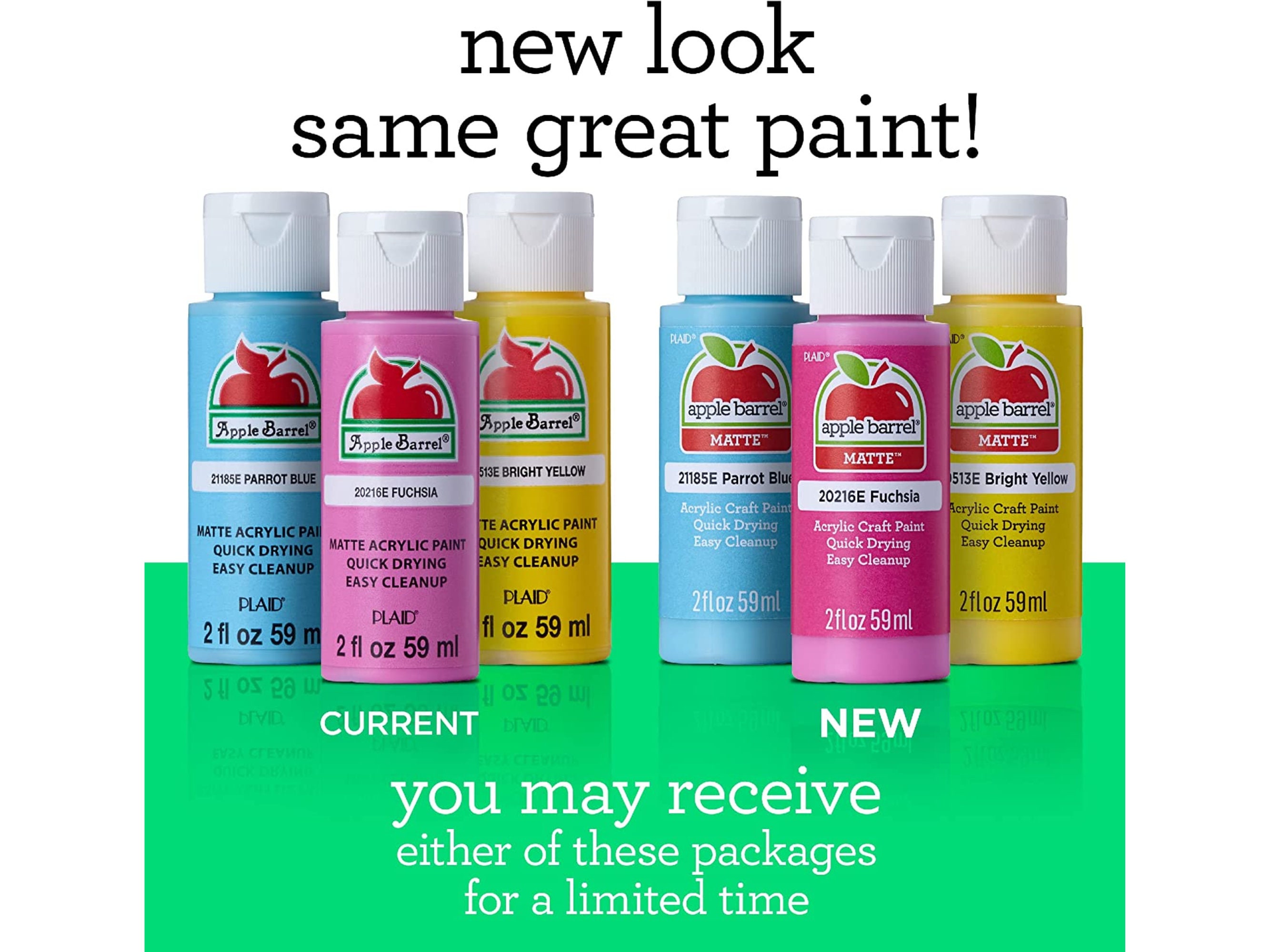 Apple Barrel Acrylic Paint Set 18 2 Fl Oz Assorted Matte Etsy