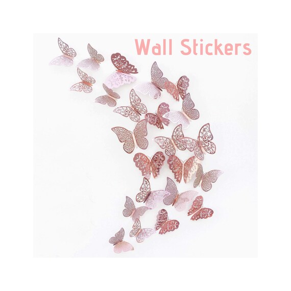 12 pcs 3D papillon Stickers muraux papillons décoration maison, chambre  enfant