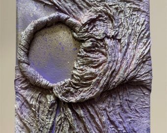 Textured Abstract Mixed Media Art – 3D Wall Sculpture on Canvas, 20 x 30 cm