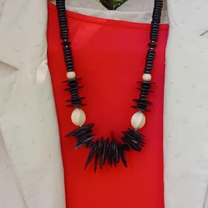 Bold Black Statement Necklace – OOAK Vintage-Inspired Chunky Choker