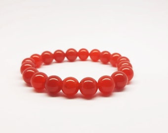 Carnelian bracelet for confidence, strength and protection, Birthday Gift for Her or Him