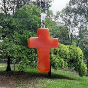 Unique Carnelian Cross Pendant Necklace for Strength, Confidence and Personal Power, Birthday Gift