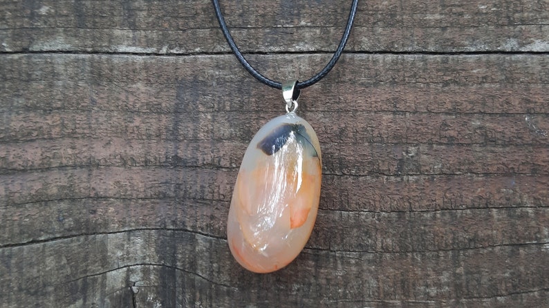 OOAK Dendritic Agate Pendant Necklace Statement Jewelry Bold Necklace Crystal Pendant Agate Pendant Necklace Unique Gift For Her Womens Gift