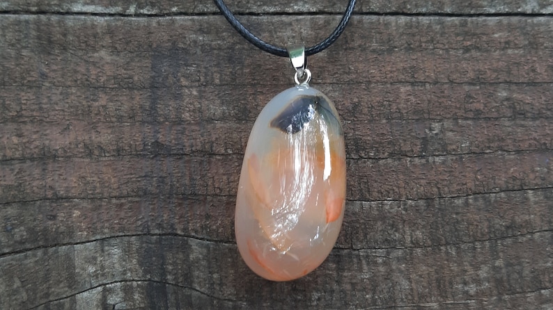 OOAK Dendritic Agate Pendant Necklace Statement Jewelry Bold Necklace Crystal Pendant Agate Pendant Necklace Unique Gift For Her Womens Gift