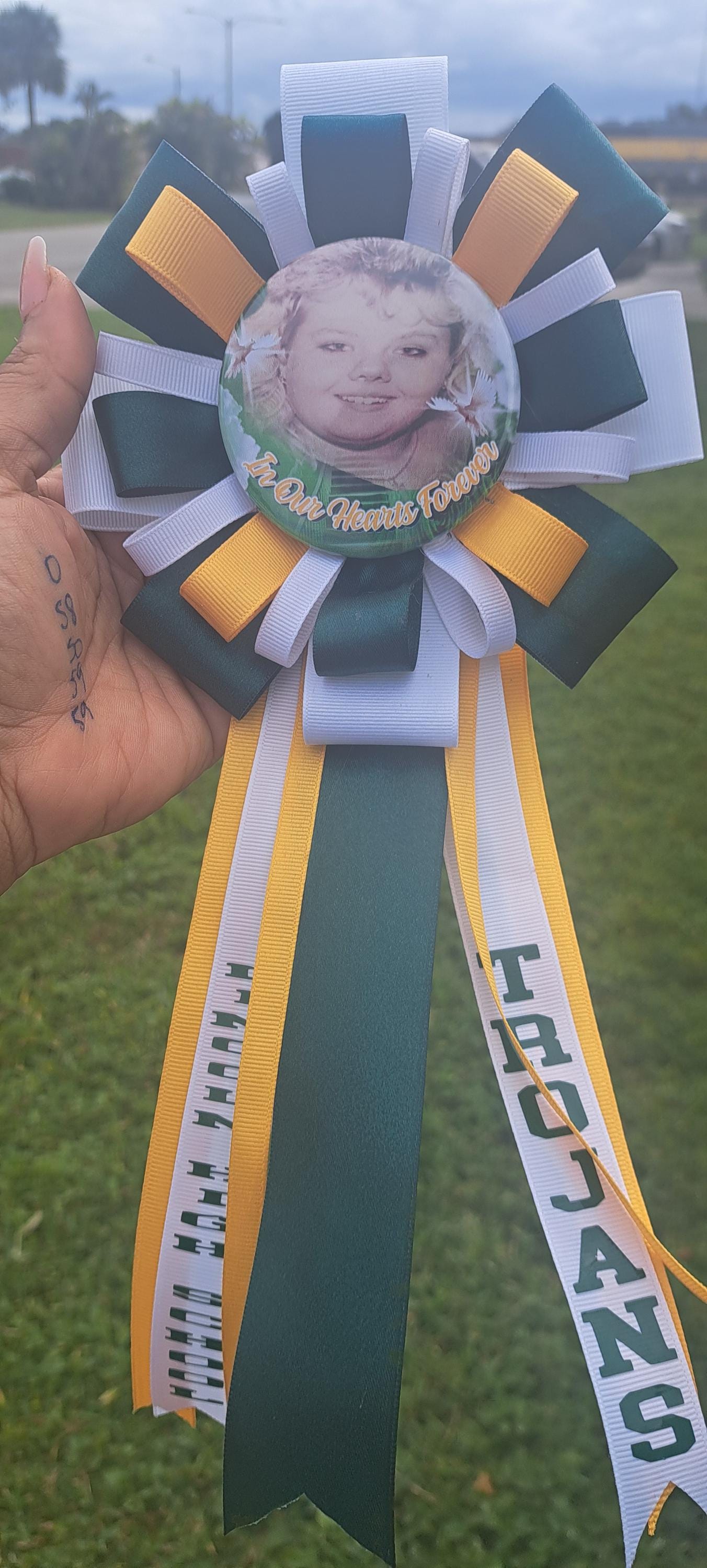 Button With Ribbon Custom Graduation Memorial Button With Ribbon - Etsy