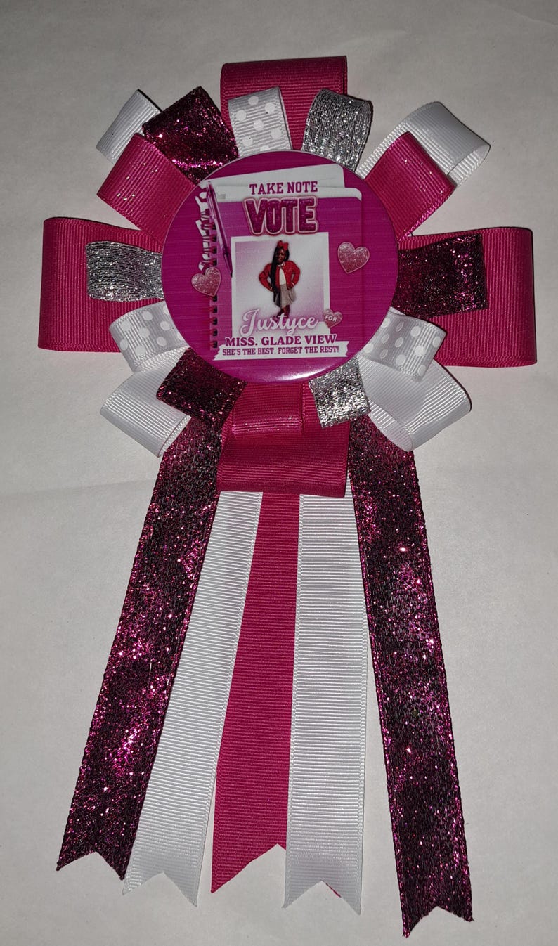 Pageant Button Ribbon Custom Graduation Memorial Button With Ribbon - Etsy