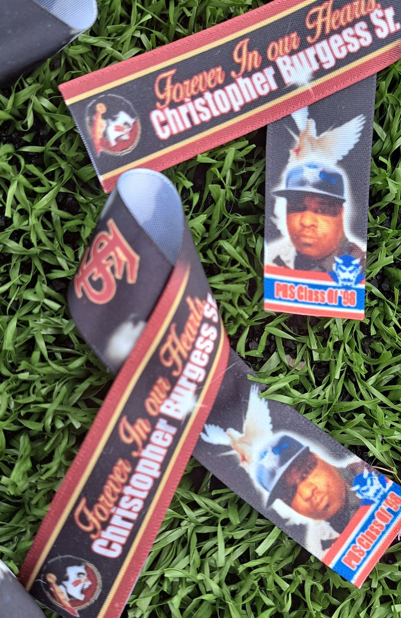 Memorial Ribbon Sticker Customized Memorial Ribbons, Funeral Ribbons, Rest in Peace Trinket ...