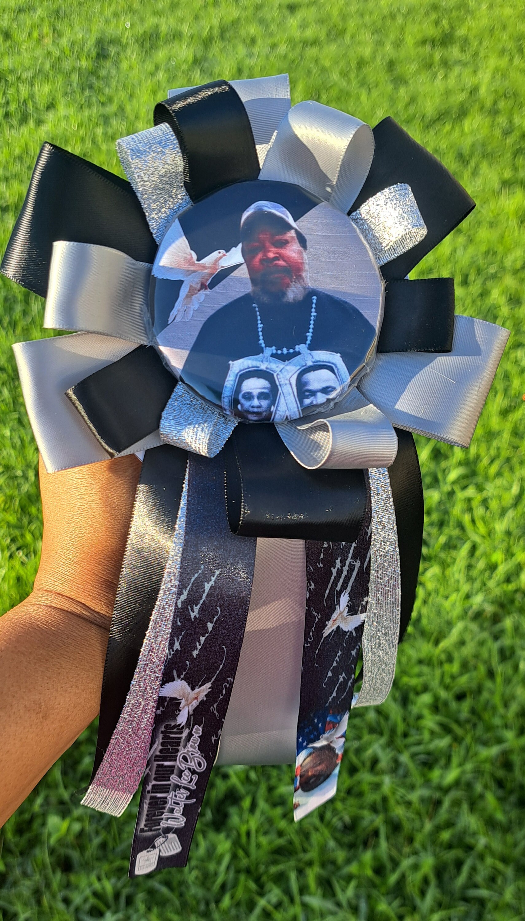 Button With Ribbon Custom Graduation Memorial Button With Ribbon - Etsy