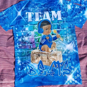 Team Boy Gender Reveal Design, Beauty or Beats, 3D Tee Shirt Design File , T Shirt Design Template, Perfect for Sublimation