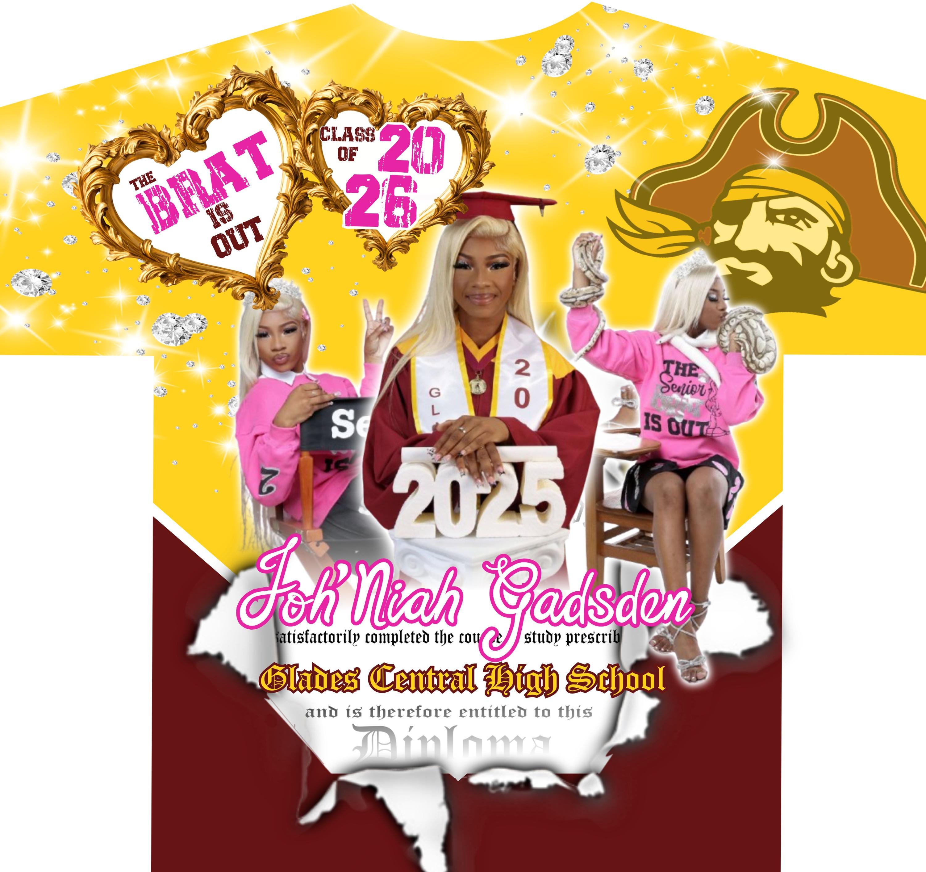 3D all-over Editable Graduation T-Shirt Template, Canva PNG, 3D All Over Print
