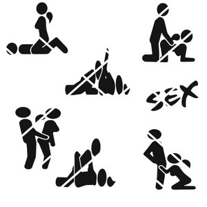 Sex Positionen, freche Stock Leute, Kamasutra, Silhouette svg