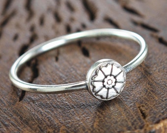 925 zilveren lotusring, op natuurlijke elementen geïnspireerde ring